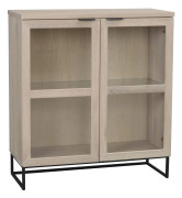 Everett Skåp Glasdörrar Vitpigmenterad Ek 105cm