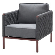 Encore Soft Rope Lounge Chair Bordeaux/Dark Grey