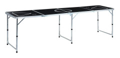 vidaXL Hopfällbart ölpingisbord 240 cm svart