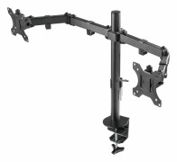 Dual-monitor skrivbordsfäste, 13"-32" skärmar, VESA 75x
