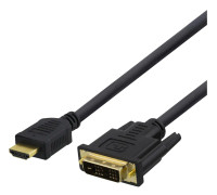  DELTACO HDMI till DVI-kabel, 10m, Full HD, svart