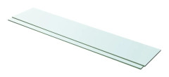 vidaXL Hyllplan 2 st glas genomskinlig 100x20 cm