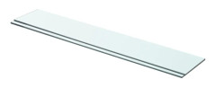 vidaXL Hyllplan 2 st glas genomskinlig 70x12 cm