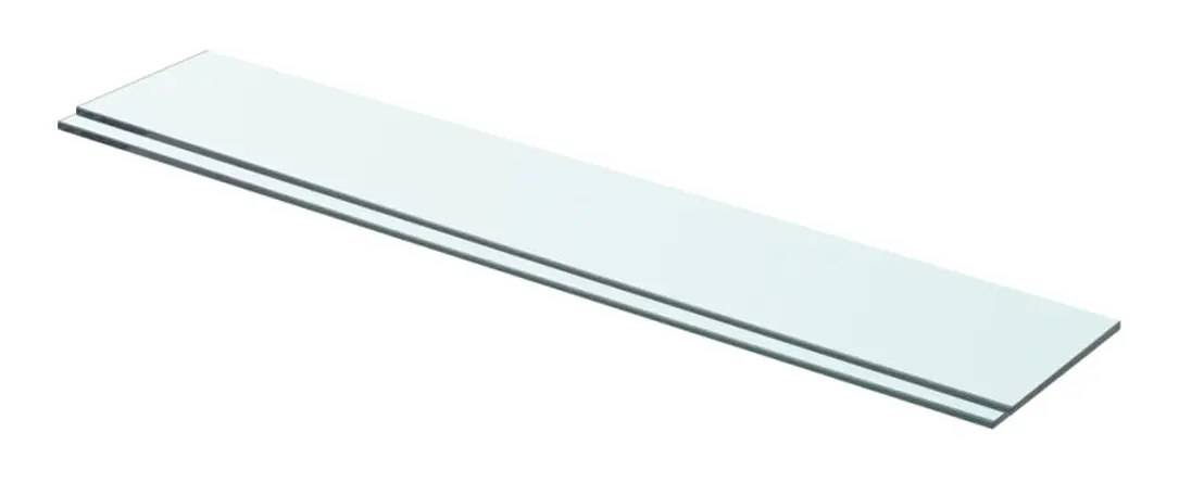 vidaXL Hyllplan 2 st glas genomskinlig 70x12 cm