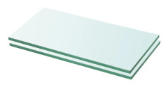 vidaXL Hyllplan 2 st glas genomskinlig 20x30 cm