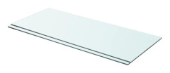 vidaXL Hyllplan 2 st glas genomskinlig 70x30 cm