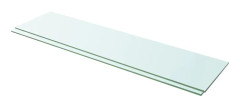 vidaXL Hyllplan 2 st glas genomskinlig 100x25 cm
