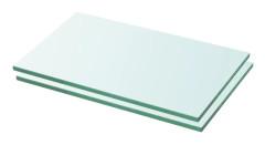 vidaXL Hyllplan 2 st glas genomskinlig 30x12 cm