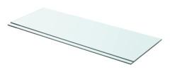 vidaXL Hyllplan 2 st glas genomskinlig 70x25 cm