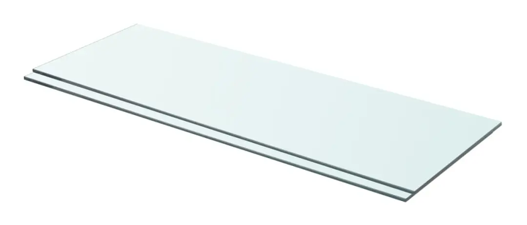 vidaXL Hyllplan 2 st glas genomskinlig 70x25 cm