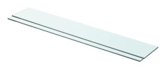 vidaXL Hyllplan 2 st glas genomskinligt 80x12 cm