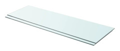 vidaXL Hyllplan 2 st glas genomskinlig 90x30 cm