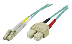 LCSC-62 - Deltaco - Nätverkskabel - LC multiläge (hane) till SC-läge (multi-mode) (hane) - 2 m - fiberoptisk - 50/125 mikron - OM3