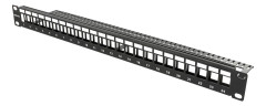 Deltaco TP patchpanel 24 portar utan kontakter 1U 19"