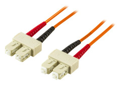 DELTACO Fiberkablage SC - SC, duplex, multimode 1m