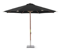 Trä Parasoll 335cm Svart