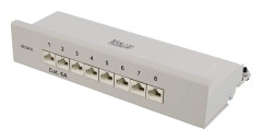 Deltaco Patchbox, 8xRJ45, Cat6A, väggmonterbar, 10Gbps, grå