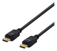 DP-1010-K - Deltaco - DisplayPort-kabel - DisplayPort (hane) till DisplayPort (hane) - 1 m - formpressad - svart