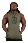 Lawrence Hooded Tank Top, army green, xxxxlarge