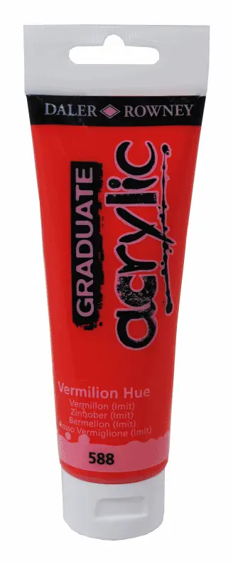 DALER & ROWNEY GRADUATE AKRYLFÄRG, VERMILION HUE 588