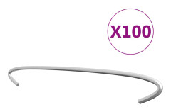 vidaXL Krokar till gabion 100 st galvaniserat stål 50 cm