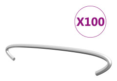 vidaXL Krokar till gabion 100 st galvaniserat stål 15 cm