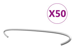 vidaXL Krokar till gabion 50 st galvaniserat stål 50 cm