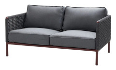 Encore Soft Rope 2-sitssoffa Bordeaux/Dark Grey