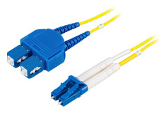 DELTACO Fiberkablage LC - SC, duplex, singlemode, 1m
