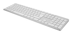 DELTACO fullsize bluetooth keyboard, aluminium, rechargeable battery,