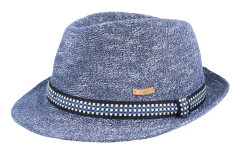 Hadrian Hat Navy Trilby - Barts