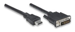 TECHly HDMI / DVI Anslutningskabel 1.00 m Svart [1x HDMI hane - 1x DVI-hane 24+1 pol]