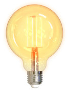Deltaco Smart Home SH-LFE27G95 Filament LED-lampa, E27, WiFi, 5,5W, 1800K-6500K - Vit