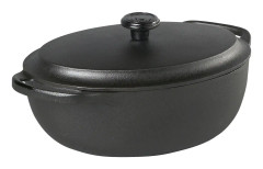 Skeppshult Skeppshult gryta oval med järnlock 4 l
