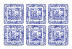Blue Italian Glasunderlägg, 6-Pack