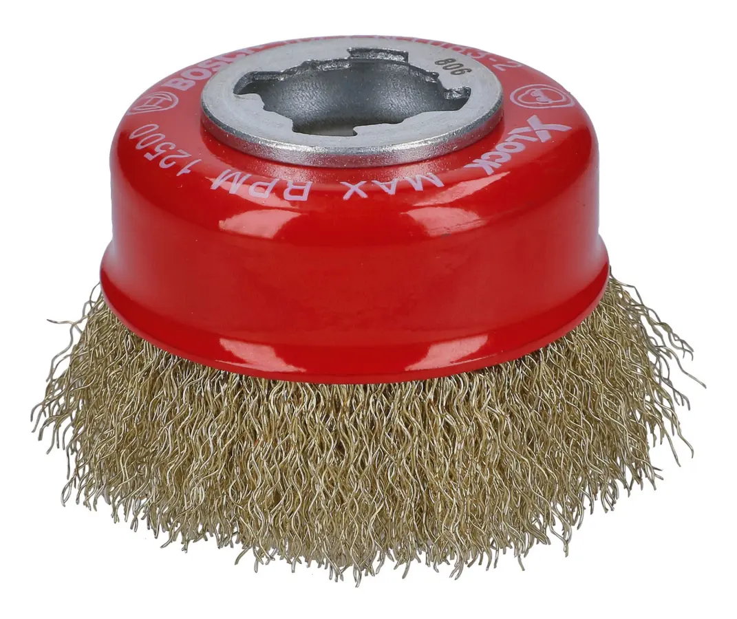 Bosch X Lock Crimped Brass Wire Cup Brush