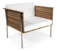Häringe Loungefåtölj Borstat Stål/Teak