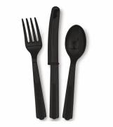 Bestick svart 18-pack