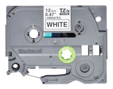 BROTHER P-Touch Tape Black on White 12mm 4m
