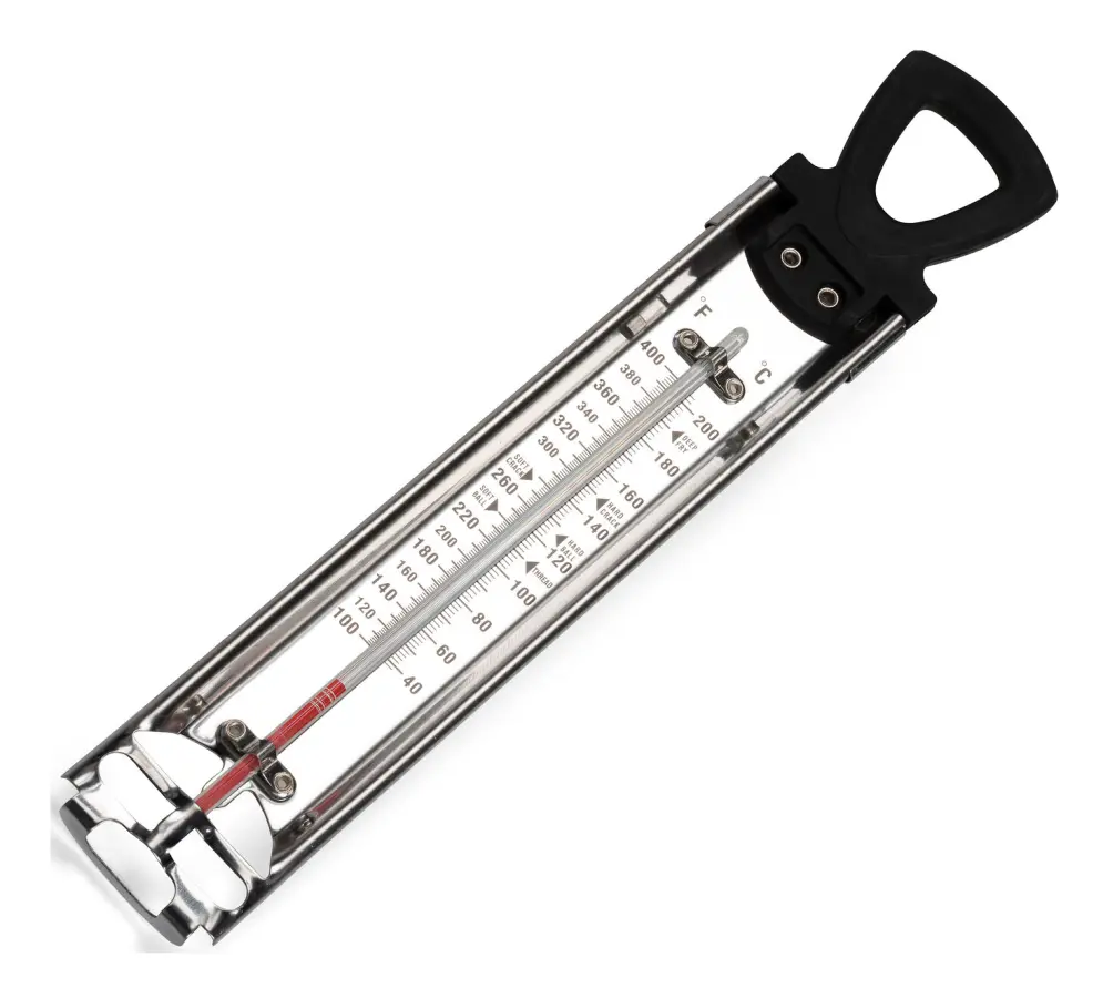 Sockertermometer stål/svart op