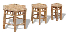 vidaXL Trädgårdspallar 3 st bambu