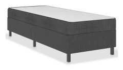 vidaXL Sängram grå tyg 80x200 cm