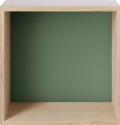 Muuto Mini stacked 2.0 hyllsystem, medium ek, grön