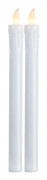 Batteridrivet antikljus vit vax 2-pack
