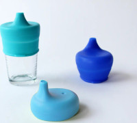 SipSnap silikonlock TOT pipmugg 3-pack blå