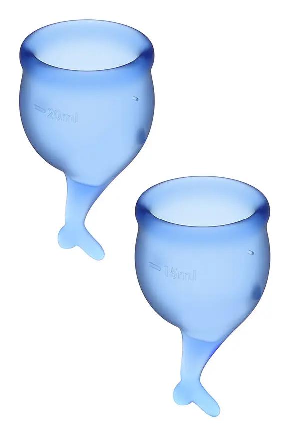 Satisfyer - Feel Secure Menstrual Cup, Blue (2 pack)