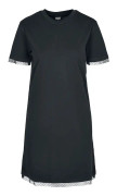 Ladies Boxy Lace Hem Tee Dress