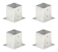 vidaXL Stolpfot 4 st galvaniserad metall 121 mm