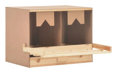 vidaXL Värprede 2 fack 63x40x45 cm massiv furu