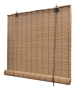 vidaXL Rullgardin i bambu 120 x 160 cm brun